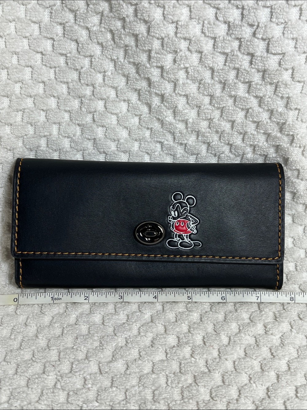 Coach X Disney Black Leather Mickey Mouse Wallet